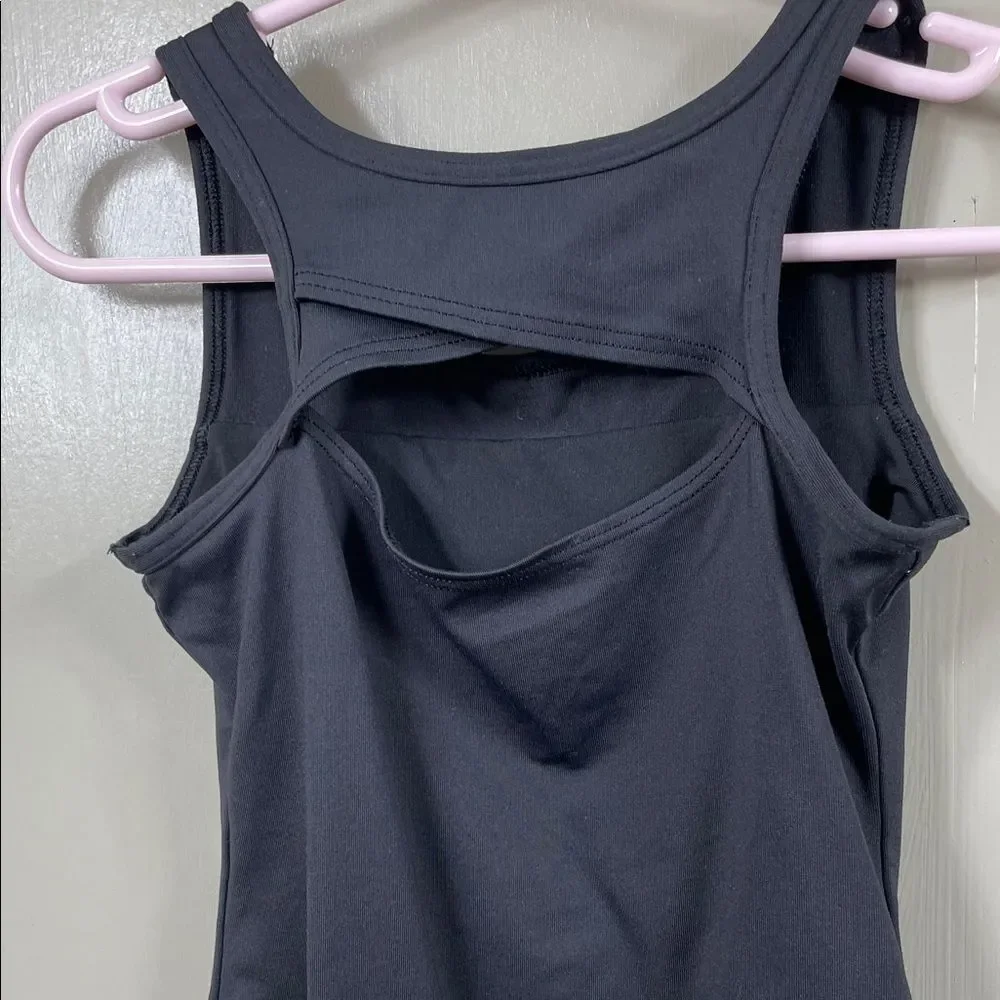 Justice Girls Black Gymnastics & Dance Tank Leotard - Size XS-5-6